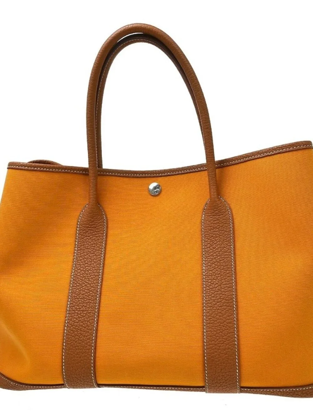 Hermes Saffron Toile Officier Negonda Garden Party C GS 006